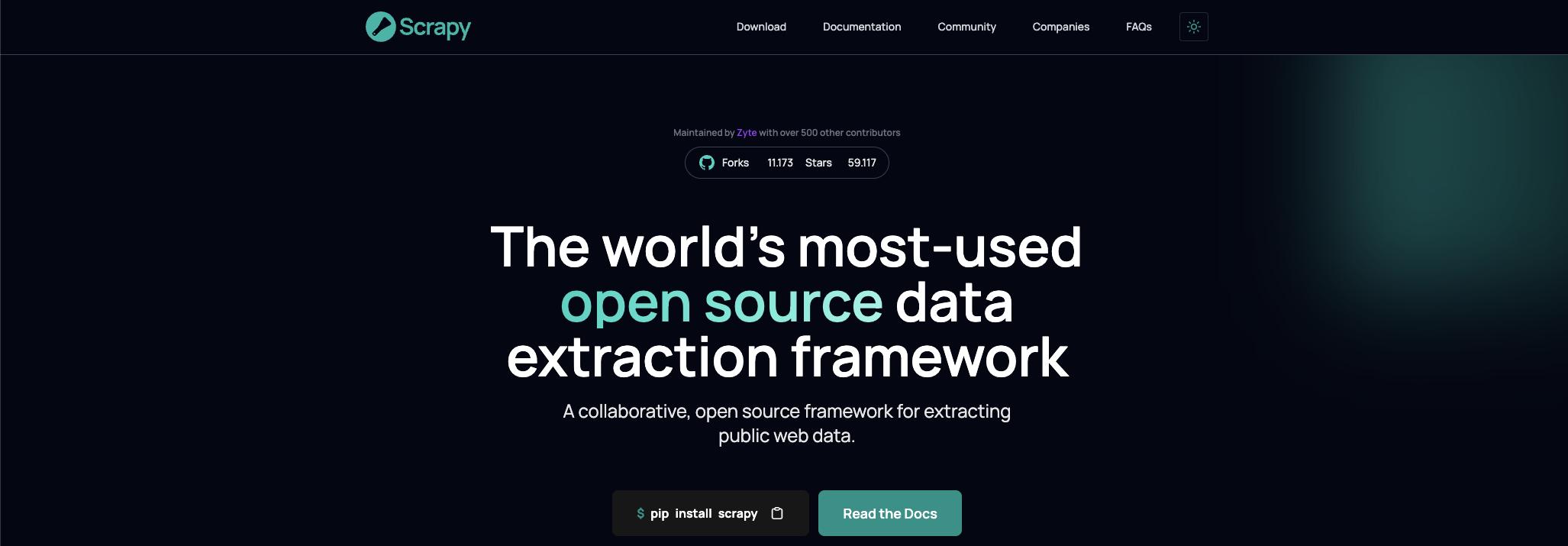 Scrapy — Best for Large-Scale Data Extraction