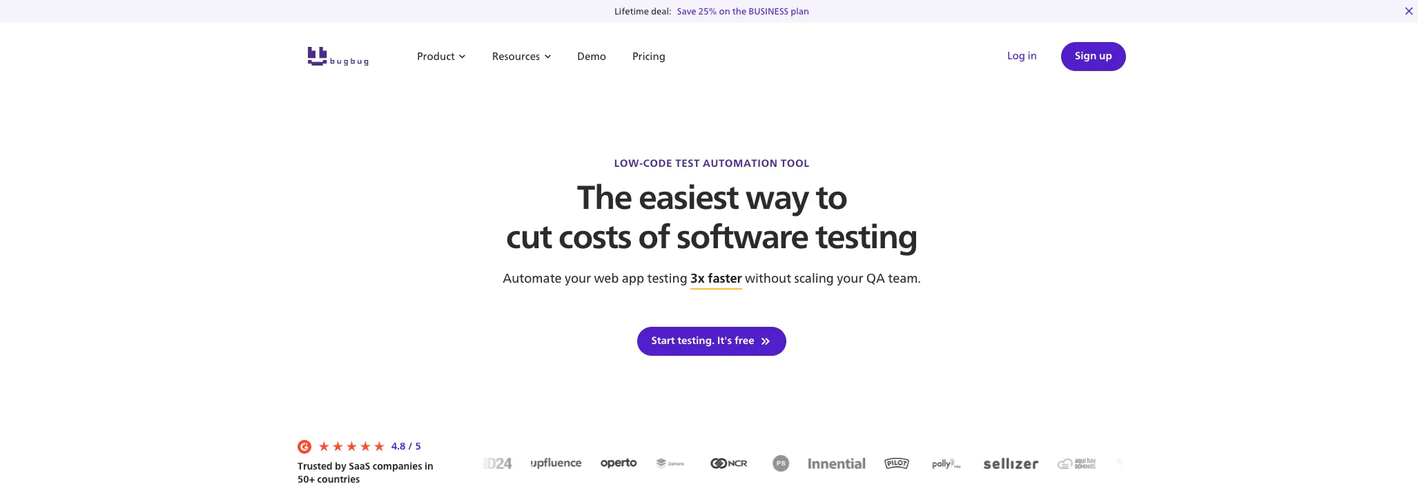 BugBug — Best for No-Code Browser Testing