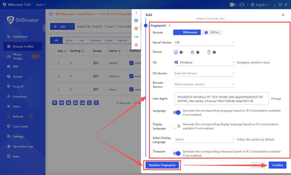Fingerprint BitBrowser Setup