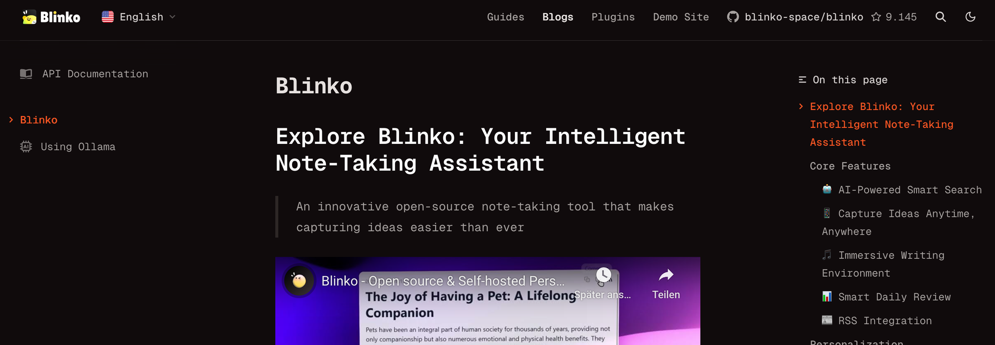 Blinko Note Taking Application Self-Hosted