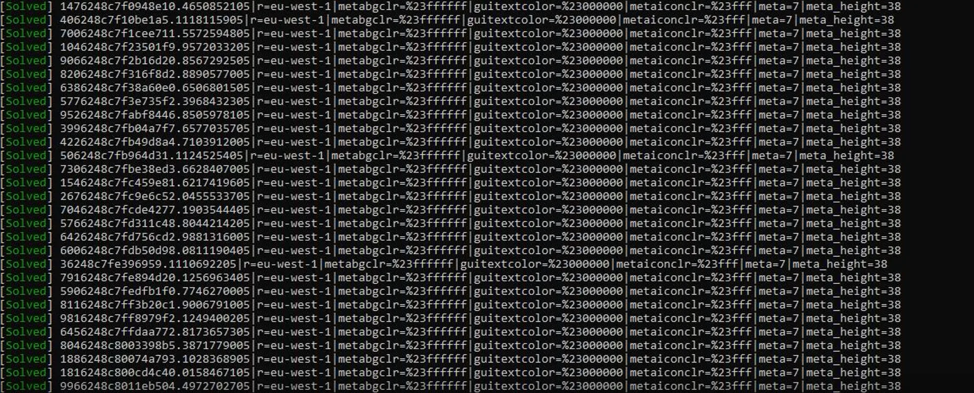 Funcaptcha Audio Solver Terminal Output