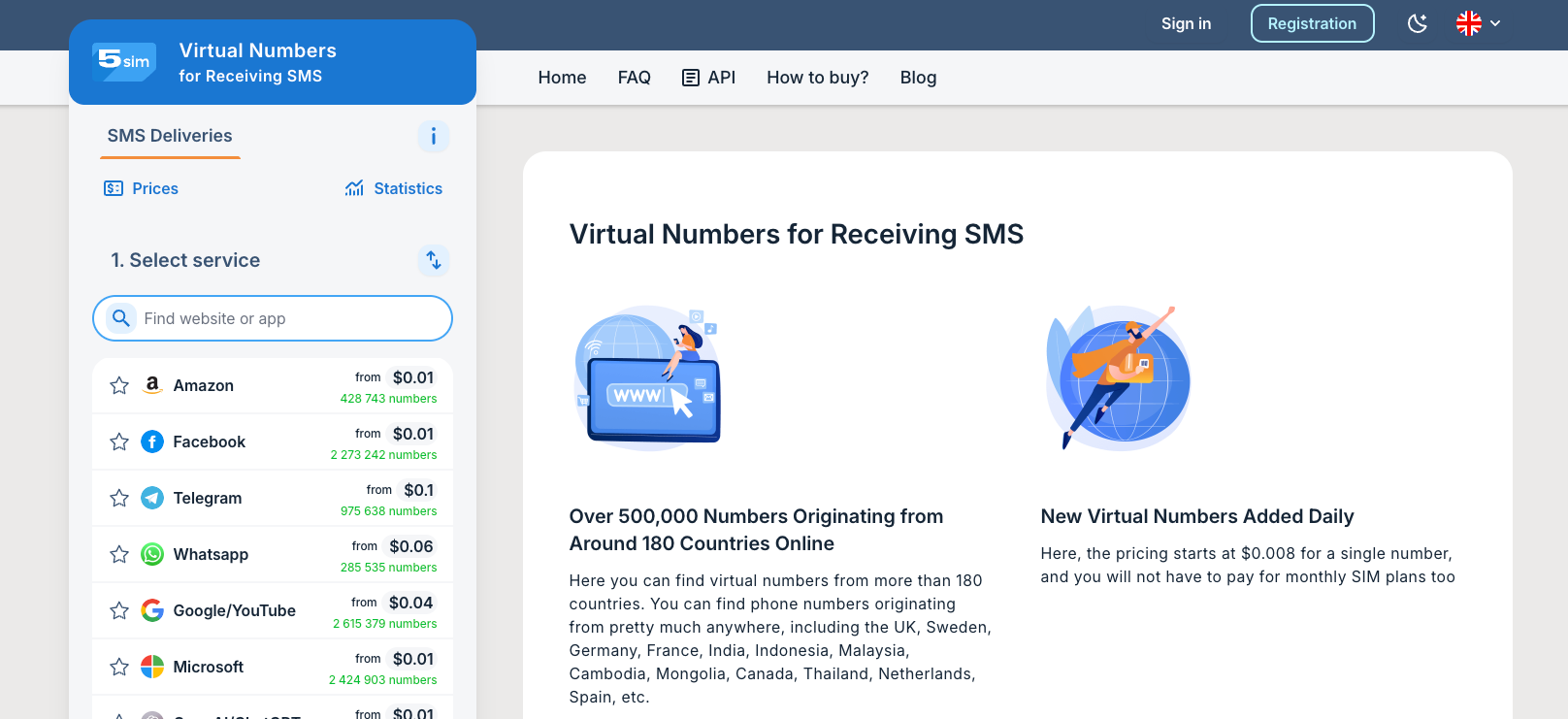 5sim — Best for Budget Buyers