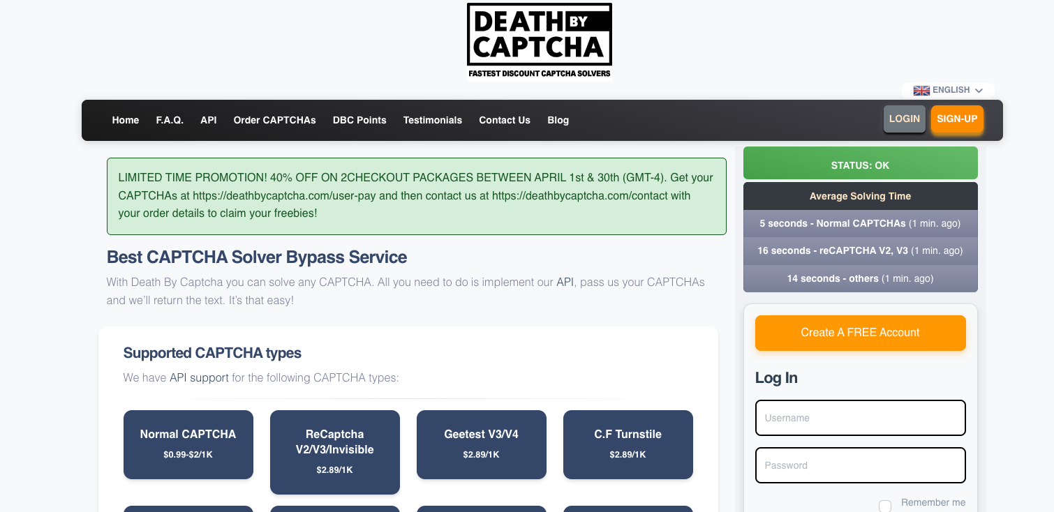 DeathByCaptcha — Hybrid Reliability