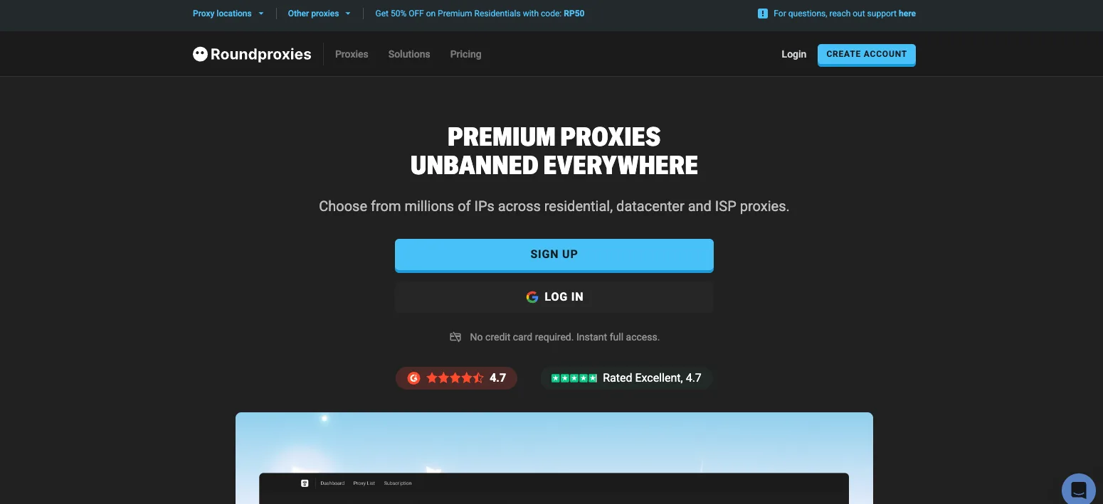Roundproxies — Best Overall Performance