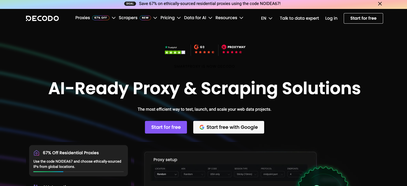 Decodo — Best Price-to-Speed Ratio