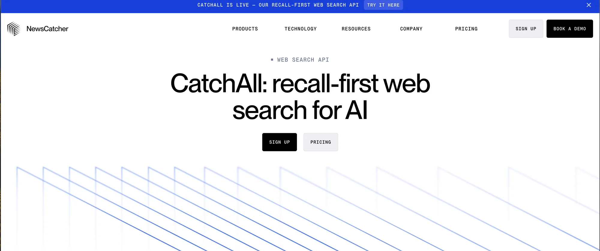 Newscatcher: Best for recall-first research and monitoring